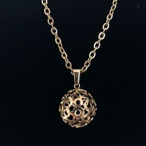 Sphere Stainless Steel Pendant with Chain
